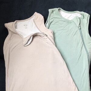 Kyte BABY Kids Pajamas Sleep Sacks in Cream and Green